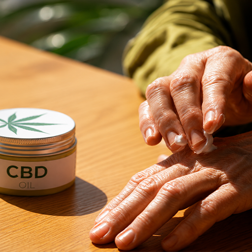 Man relaxing at home enjoying a calm cannabis experience
