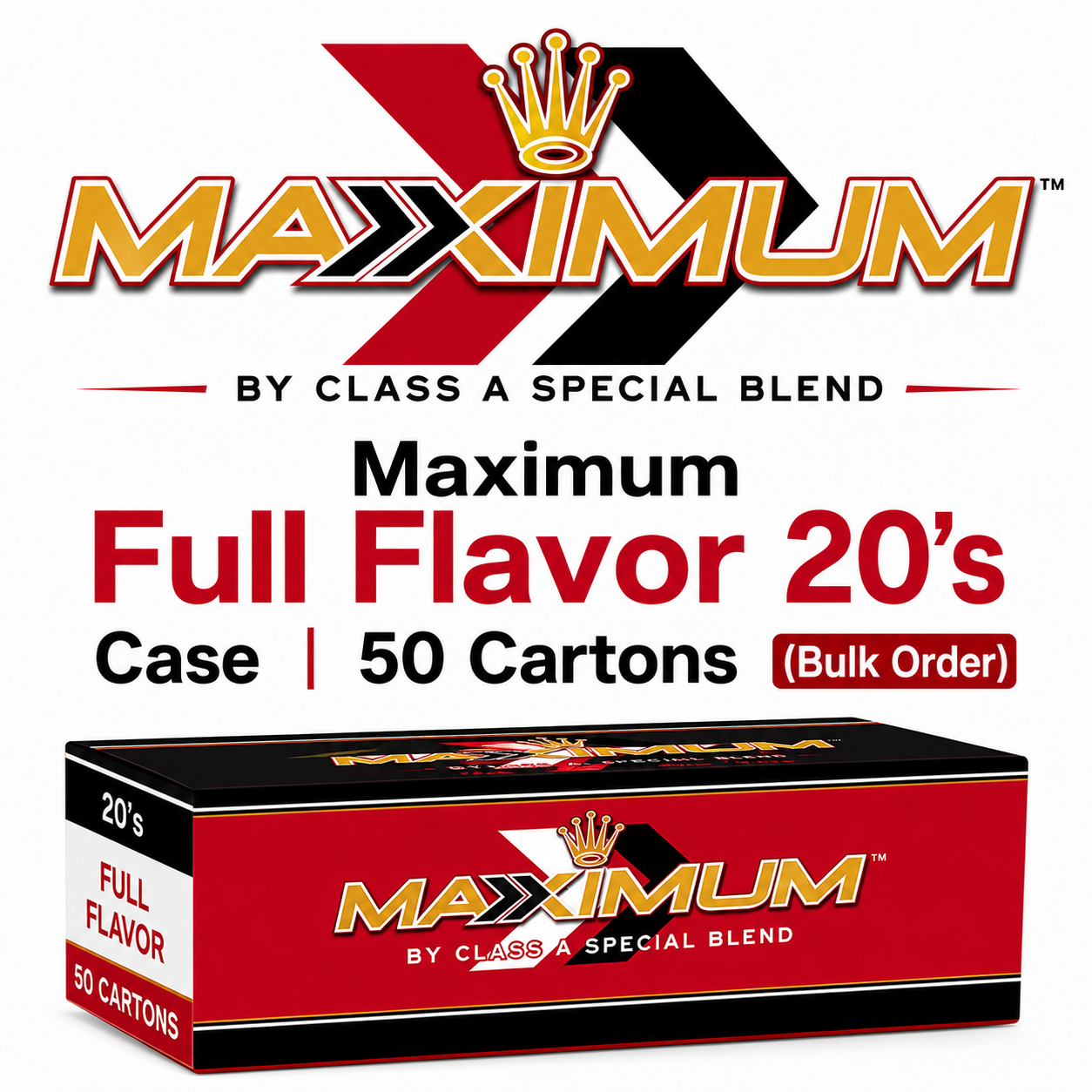 Maximum Full Flavor 20's - CASE | 50 Cartons (BULK ORDER)