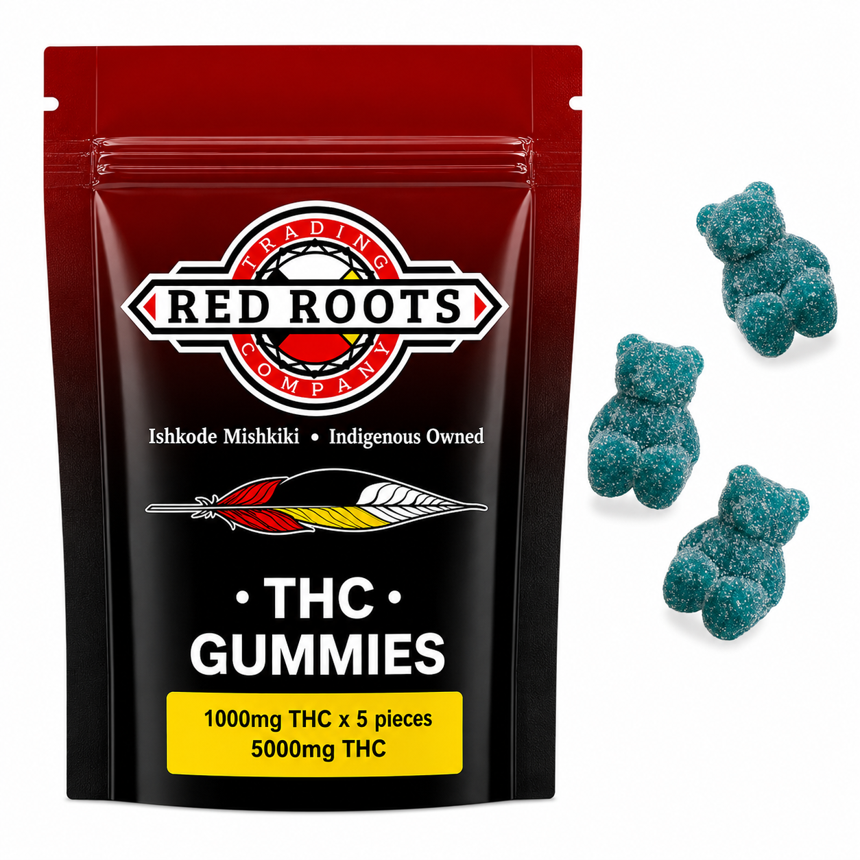 Red Roots Live Resin Gummies - 5000mg