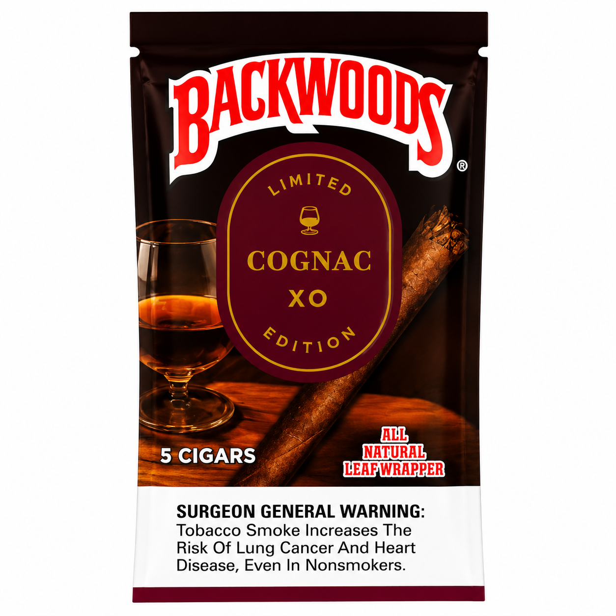 Backwoods Cigars 5-Pack Pouch - Cognac XO