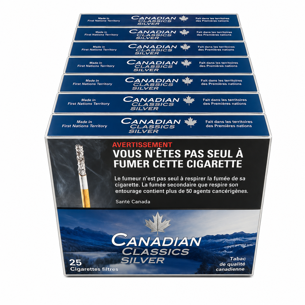 Canadian Classics Silver 25's Cigarettes - Carton