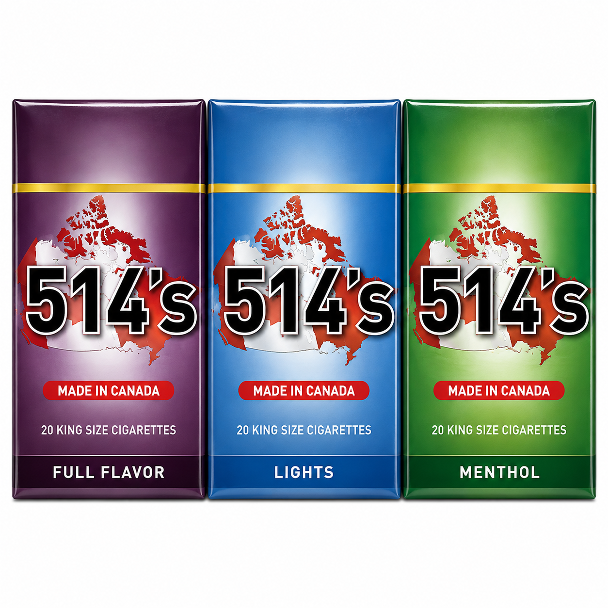 514's King Size 20's Cigarettes - Single Packs