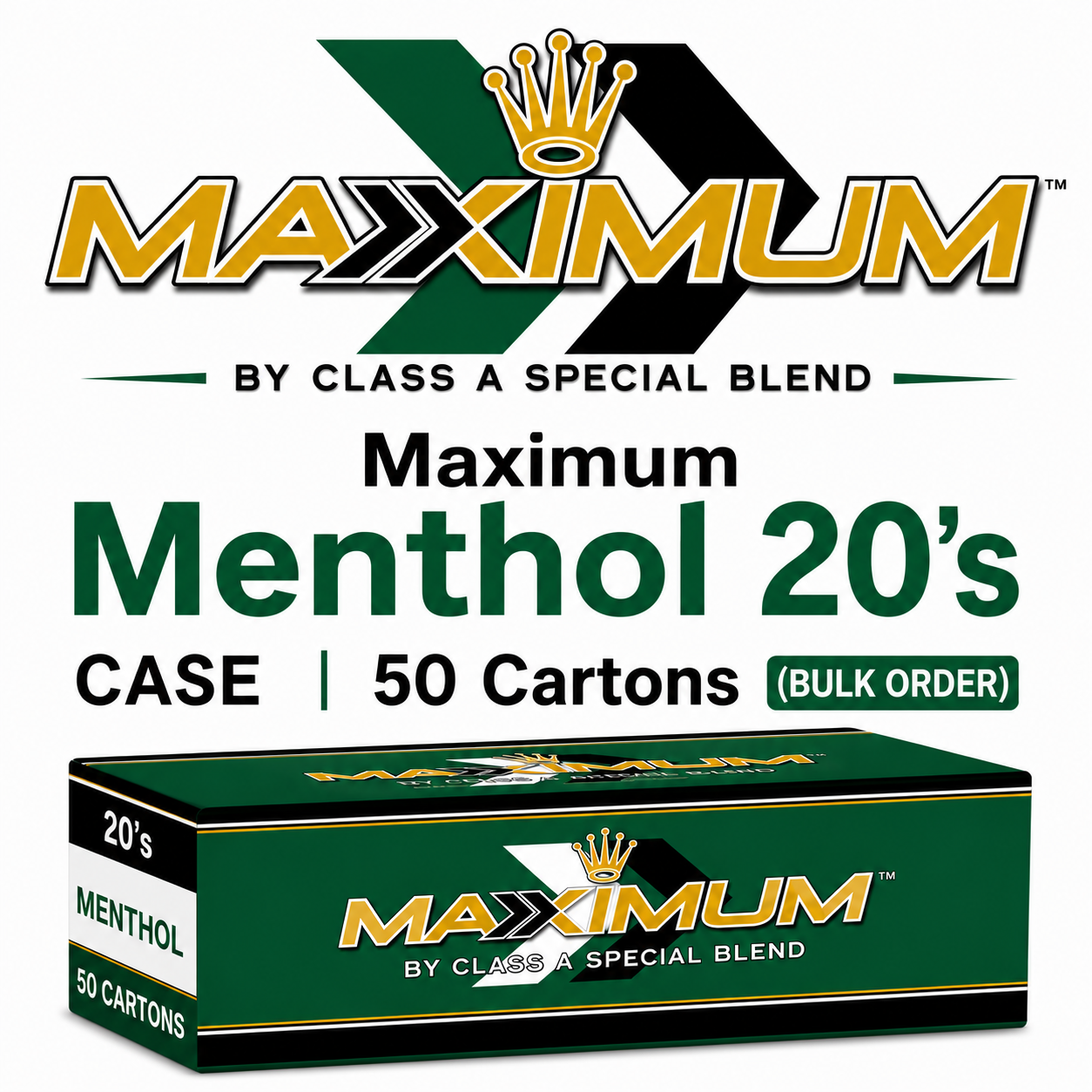 Maximum Menthol  20's - CASE | 50 Cartons (BULK ORDER)