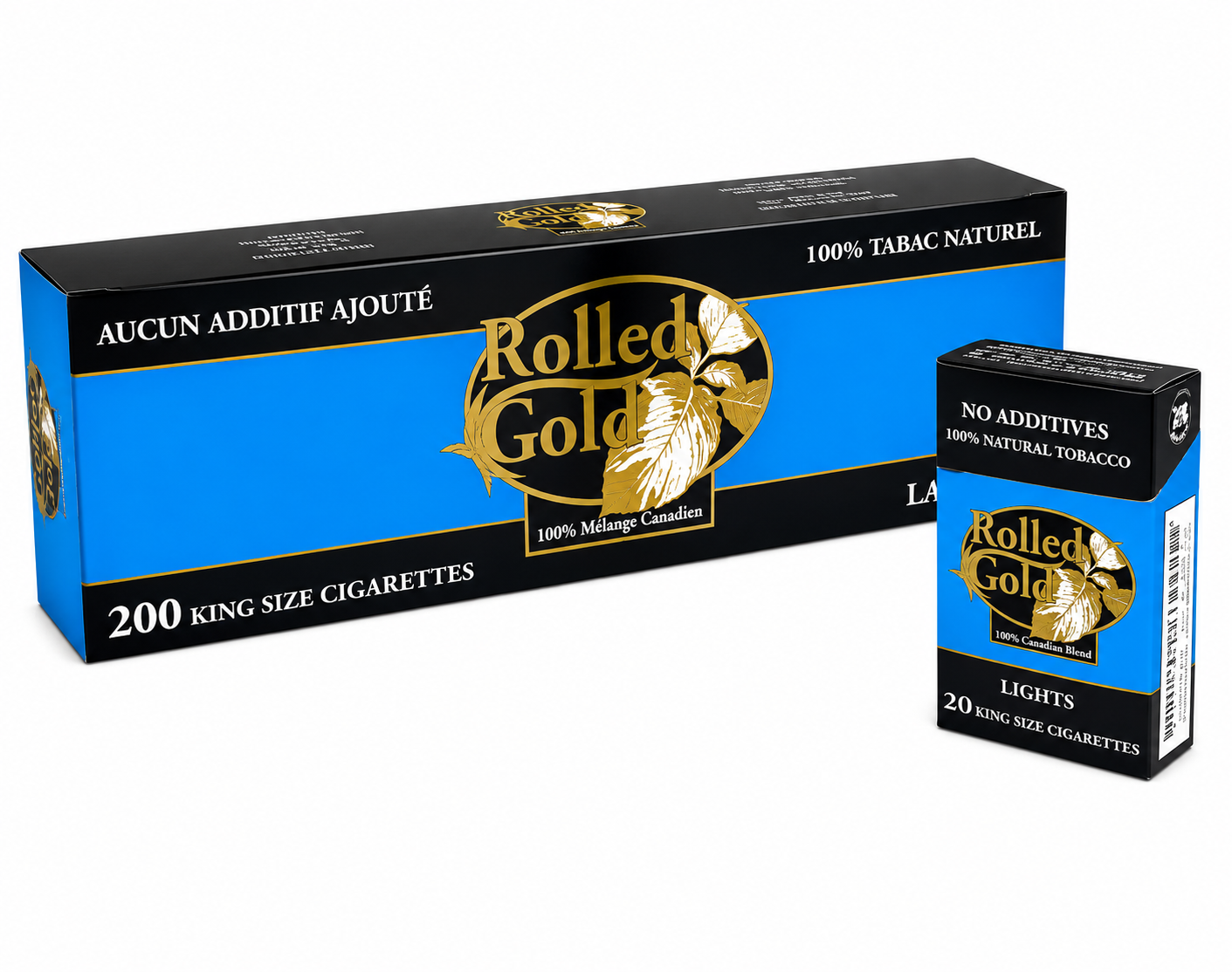 Rolled Gold 20's Light Carton