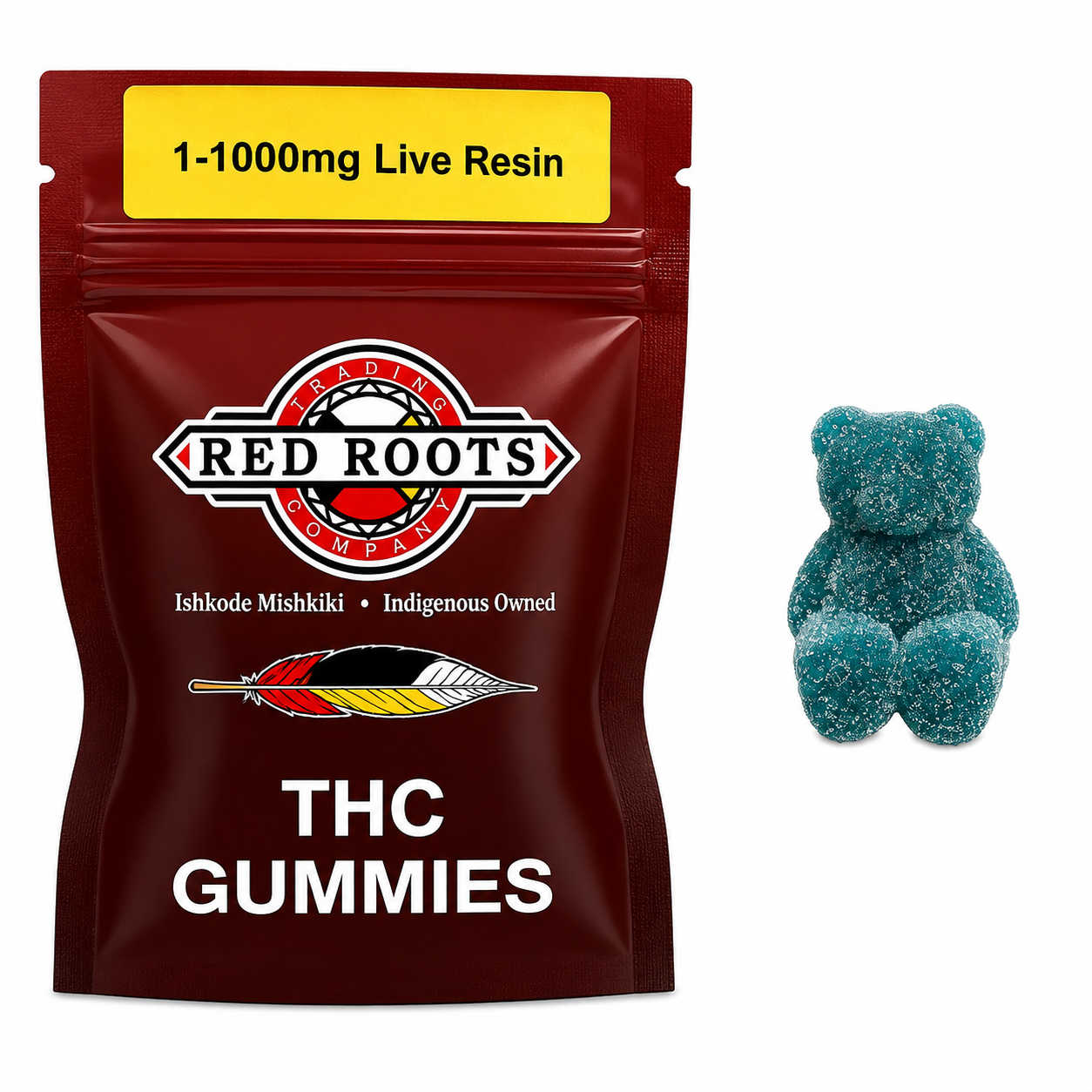 Red Roots Live Resin Gummy (Single) - 1000mg