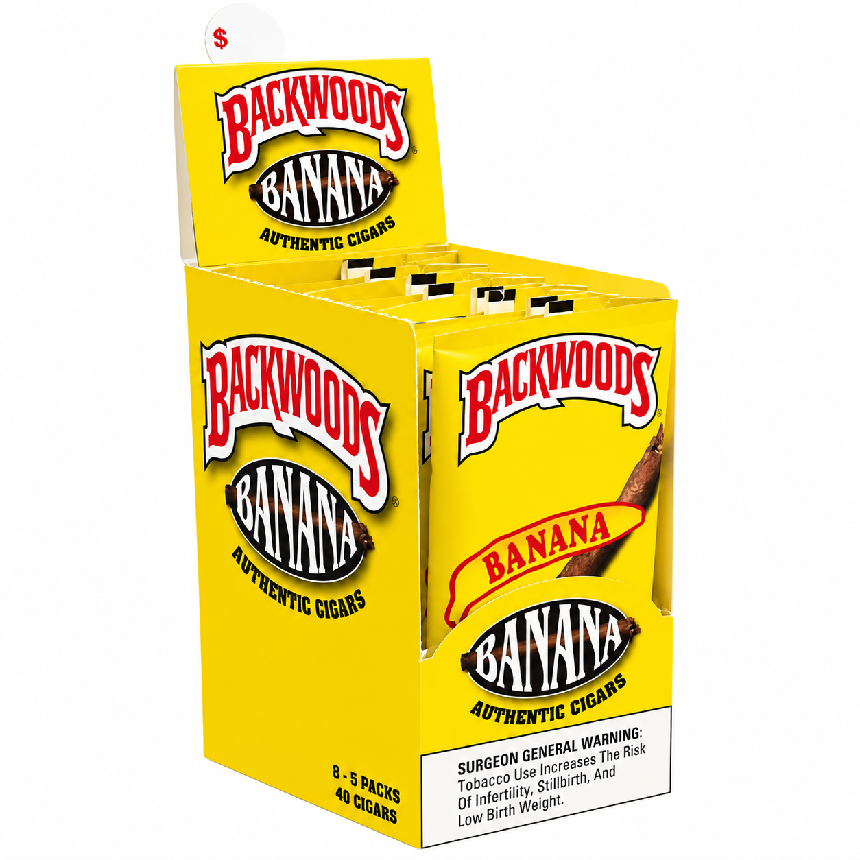 Backwoods Cigars 5-Pack Pouch - Full Box - Banana