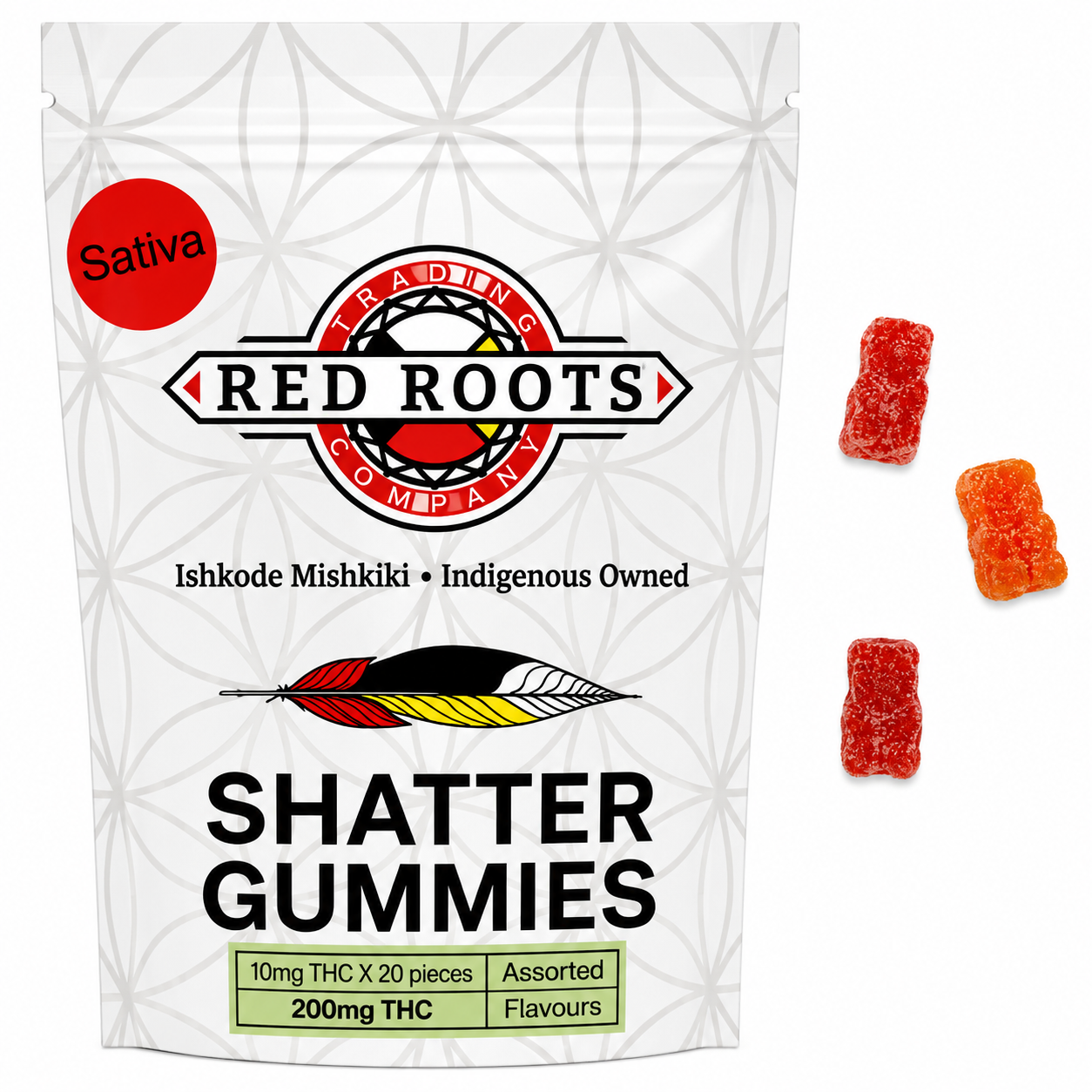 Red Roots Sativa Shatter Gummies - 200mg