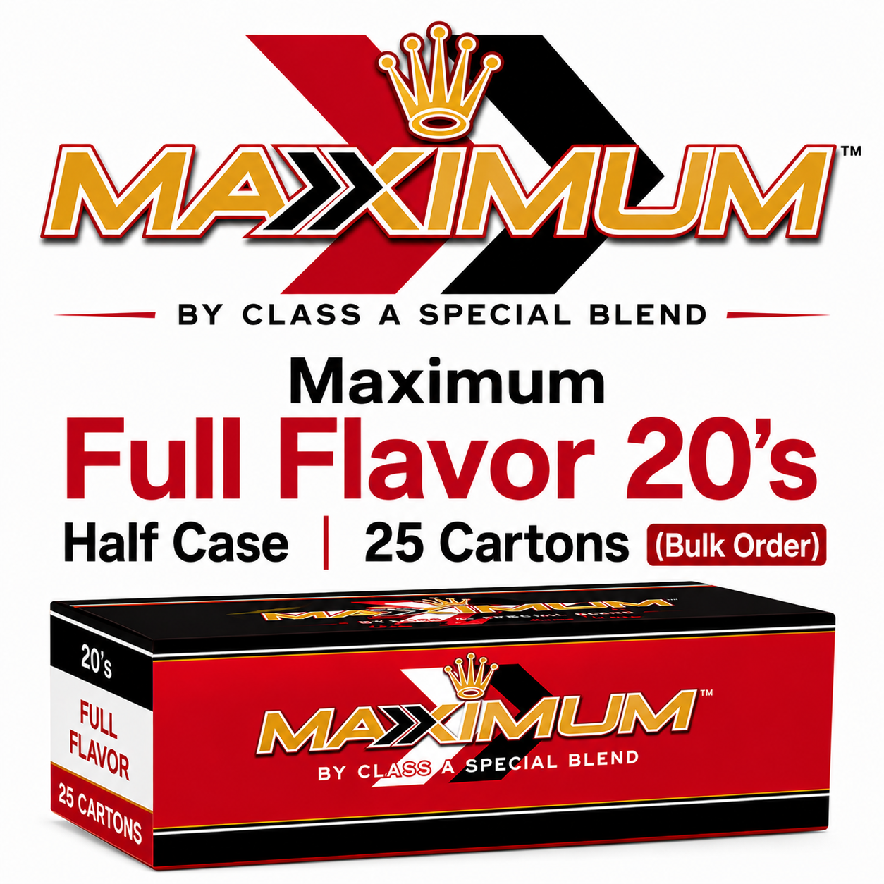 Maximum Full Flavor 20's - HALF CASE | 25 Cartons (BULK ORDER)