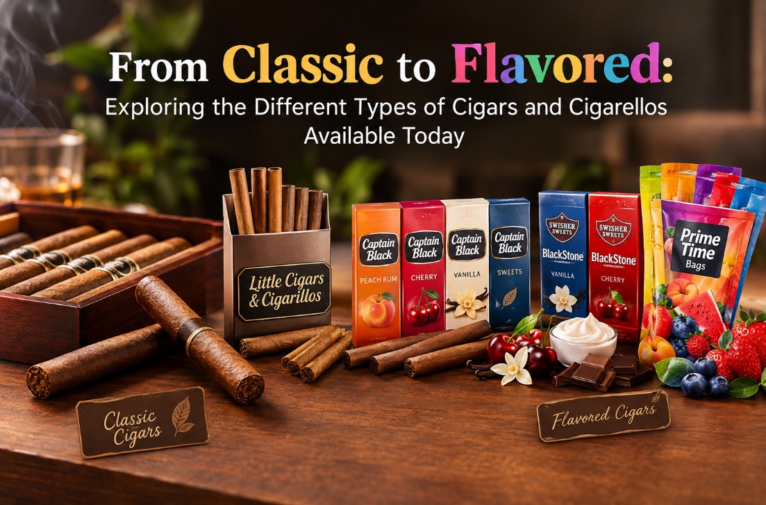 From Classic to Flavored: Exploring the Different Types of Cigars and Cigarellos Available Today