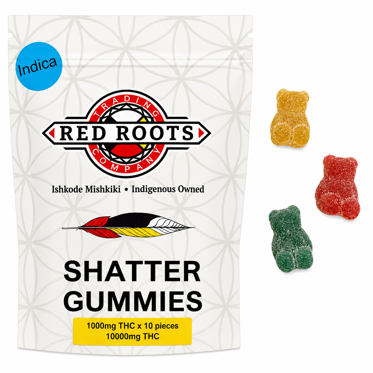 Red Roots Indica Shatter Gummies - 10,000mg