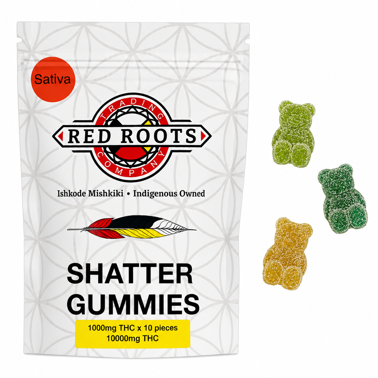 Red Roots Sativa Shatter Gummies - 10,000mg
