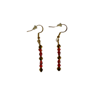 Red & Orange Crystal Earrings