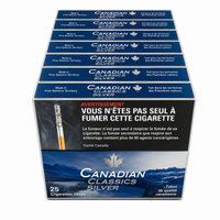 Canadian Classics Silver 25's Cigarettes - Carton