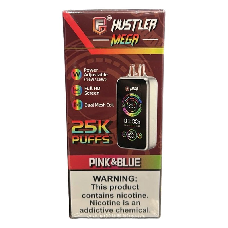 Hustler MEGA 25k Puff 50mg - Pink & Blue