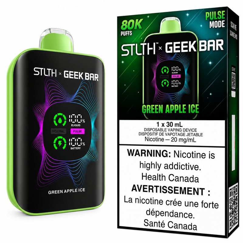 STLTH x Geek Bar 80k Puff 20mg - Green Apple Ice