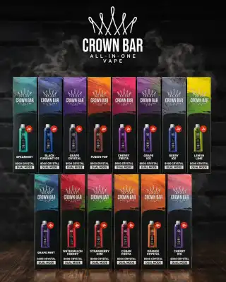 Crown Bar 8k Nicotine Vapes | 5mg/ml (0.5% Nic) 