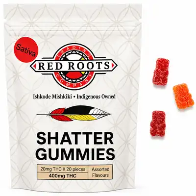 Red Roots Sativa Shatter Gummies - 400mg