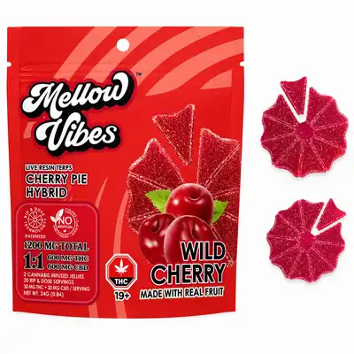 Mellow Vibes 1:1 (THC & CBD) Live Resin Gummies - 1200mg