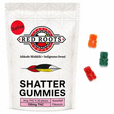 Red Roots Sativa Shatter Gummies - 100mg