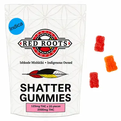 Red Roots Indica Shatter Gummies - 2500mg