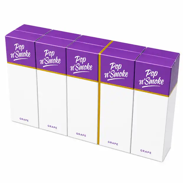pop smoke vape Grape Flavoured Slim Cigarettes Geek Bar Burj 80K Metal Size:5 Pack