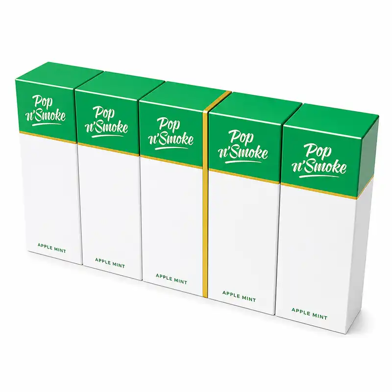 Pop Smoke Apple Mint Flavoured Slim Cigarettes - Carton