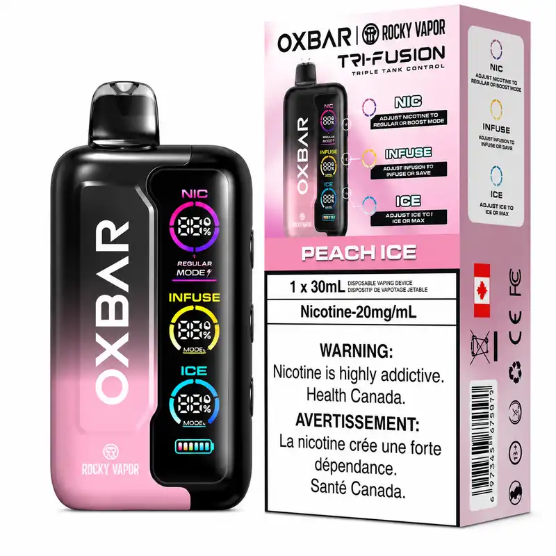 Oxbar X Rocky Vapor Tri-fusion - Peach Ice