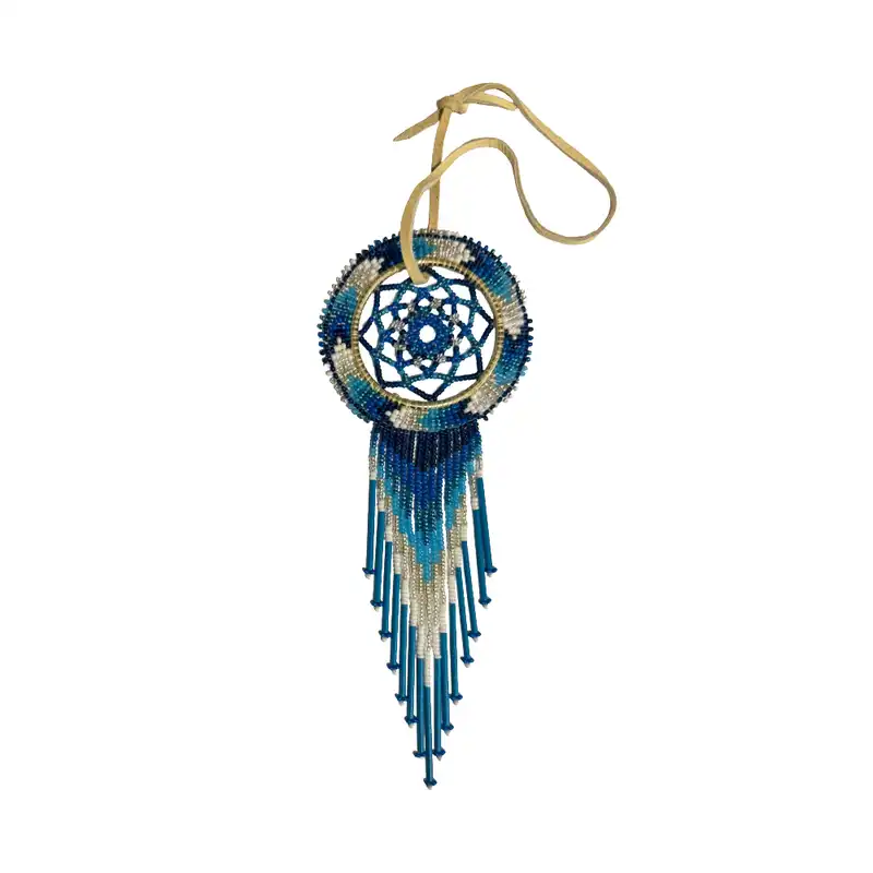 Beaded Dream Catcher (blue)