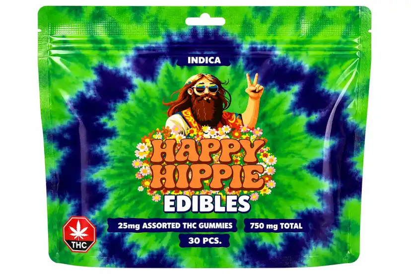 Happy Hippie Indica Gummies - 750mg