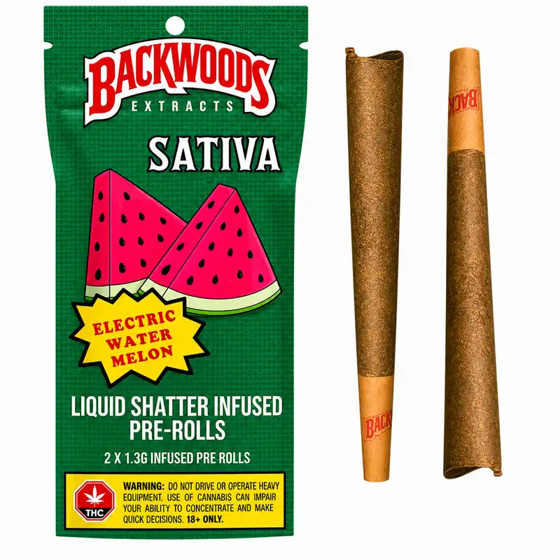 Watermelon Infused Electric Pre-Rolls - 2pk - 1.3g Per Joint