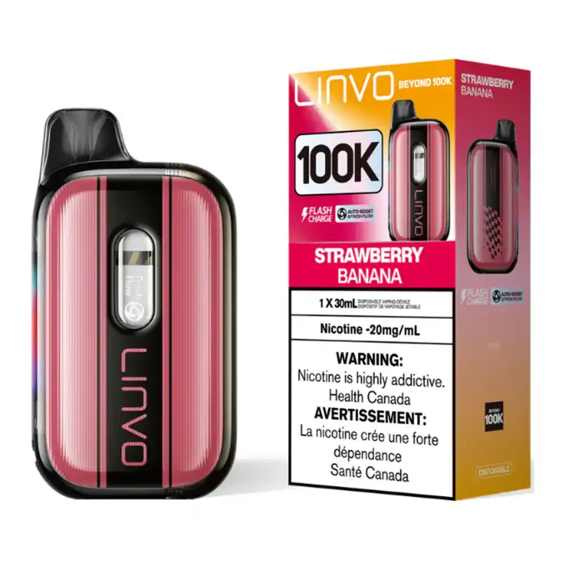 Linvo Beyond 100k Puff 20mg - Strawberry Banana