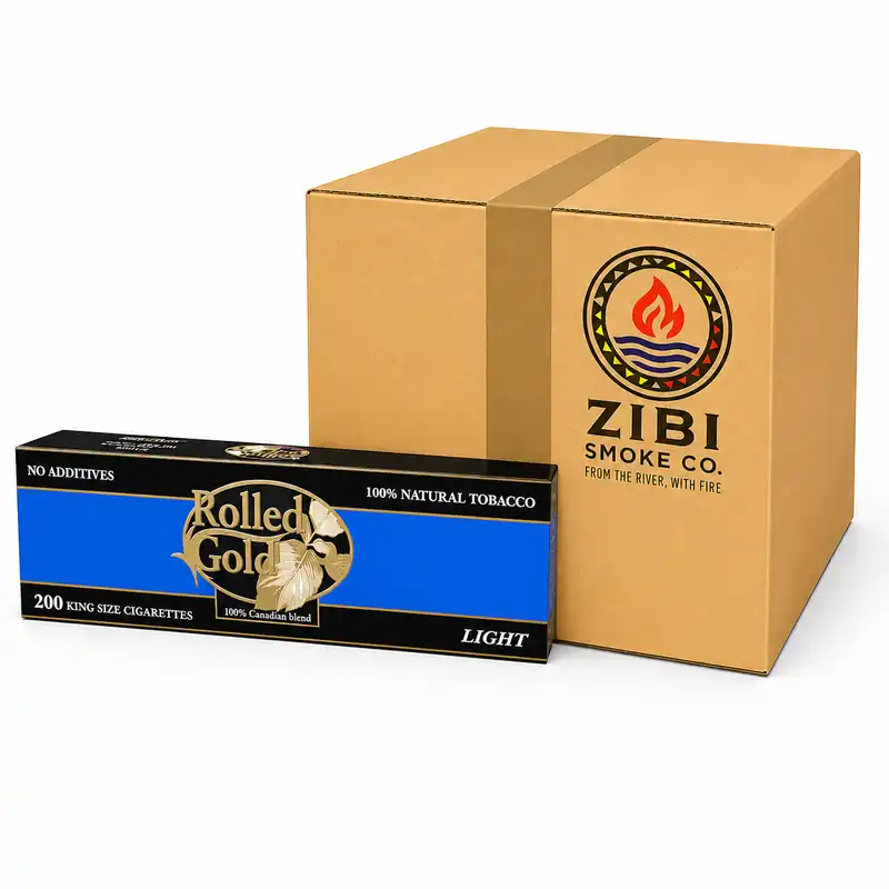 Rolled Gold Light 20's Cigarettes - Case (50 Cartons)