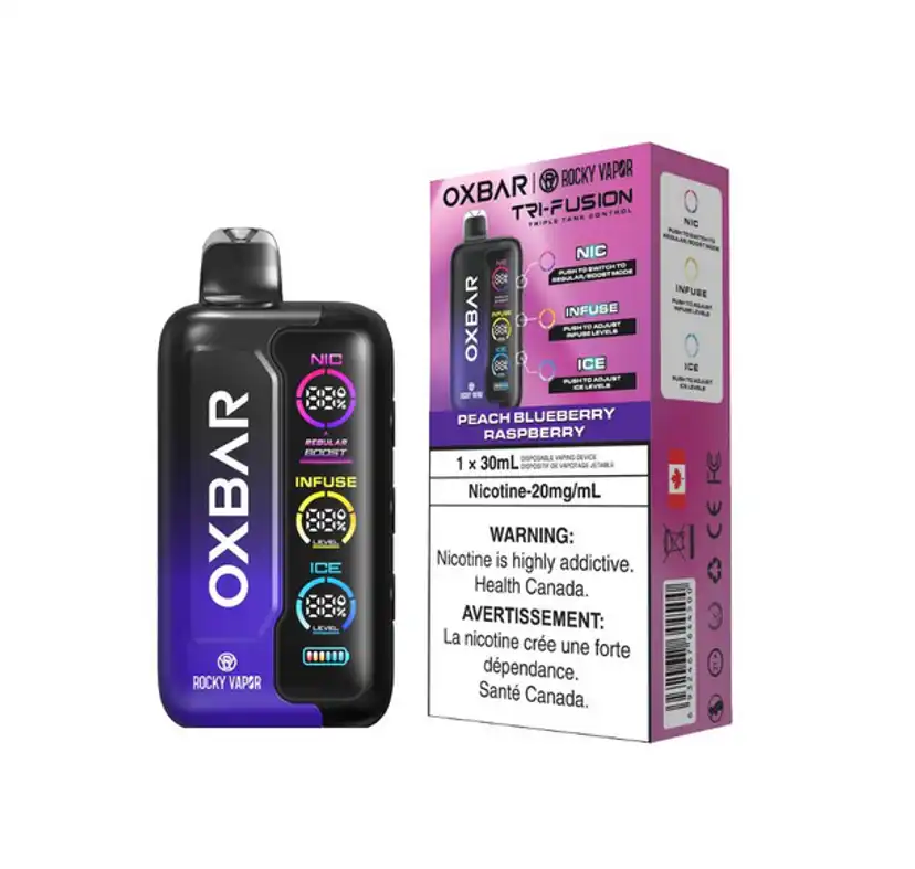 Oxbar X Rocky Vapor Tri-fusion - Peach Blueberry Raspberry