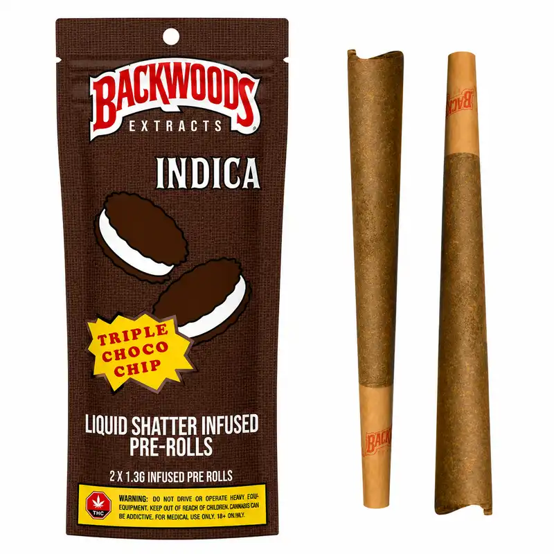 Triple Choco Chip Infused Pre-Rolls - 2pk - 1.3g Per Joint