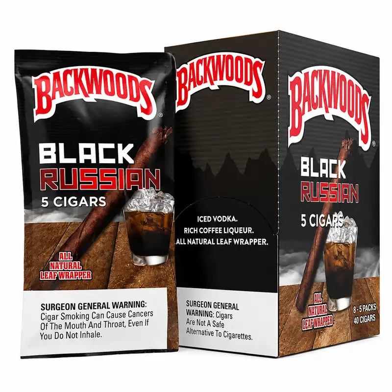 Backwoods Cigars 5 Pack Pouch - Black Russian