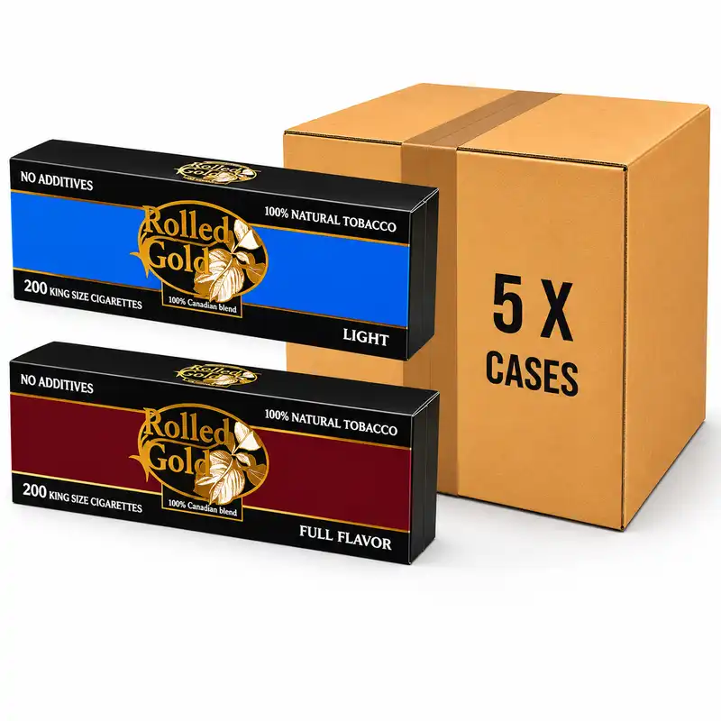 Rolled Gold Cigarettes Mix & Match Bundle - 5 Cases | 250 Cartons (BULK ORDER)