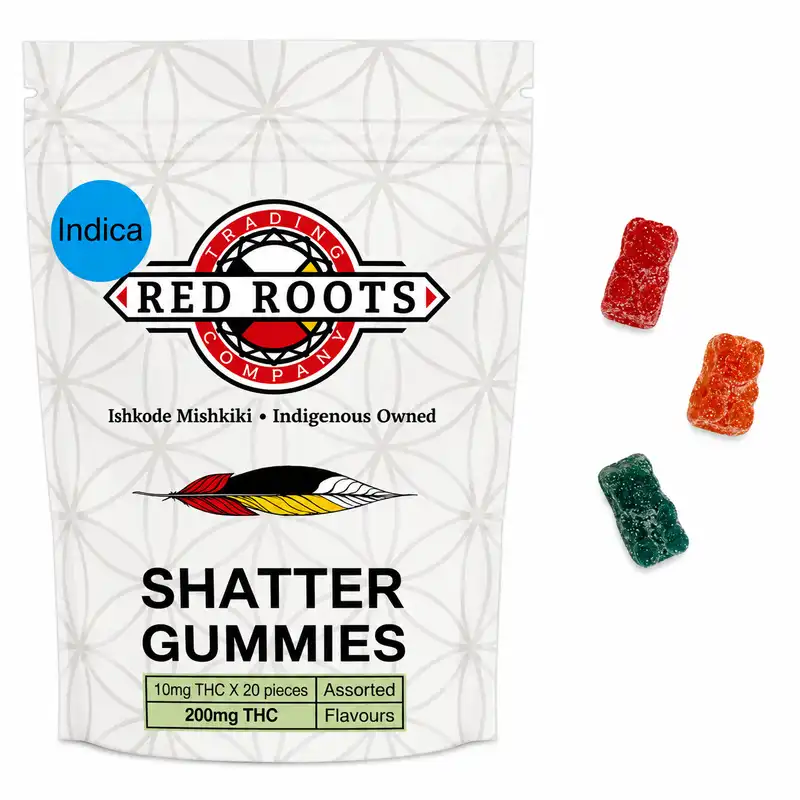 Red Roots Indica Shatter Gummies - 200mg