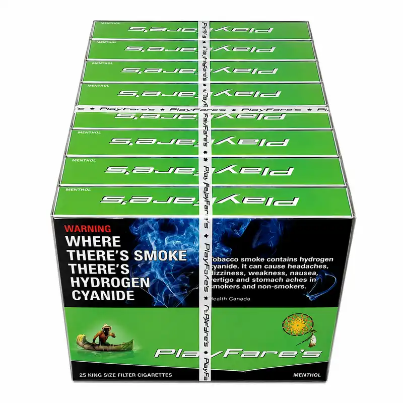 PlayFare's Menthol 25's Cigarettes - Carton