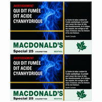 MacDonald's Menthol 25's  Cigarettes - Carton