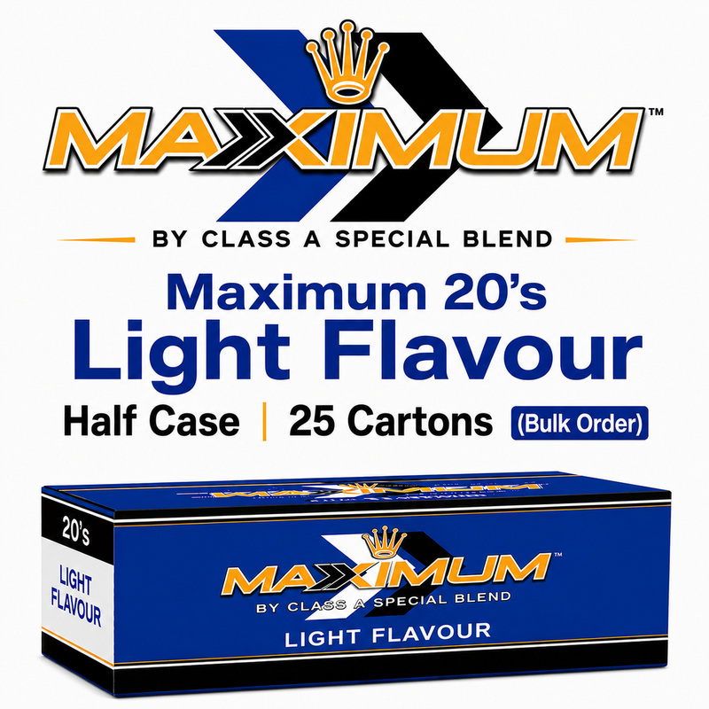 Maximum Light 20's - HALF CASE | 25 Cartons (BULK ORDER)